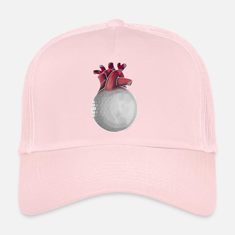 Golfer Herz lustiger Golfball Golf Geschenk Trucker Cap