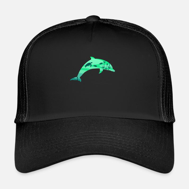 Dolphin Underwater World Diving Plongeurs Casquette trucker 