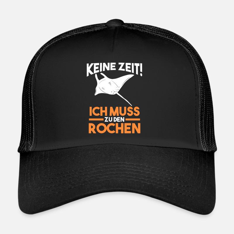 Rochen - Trucker Cap - Schwarz/Schwarz