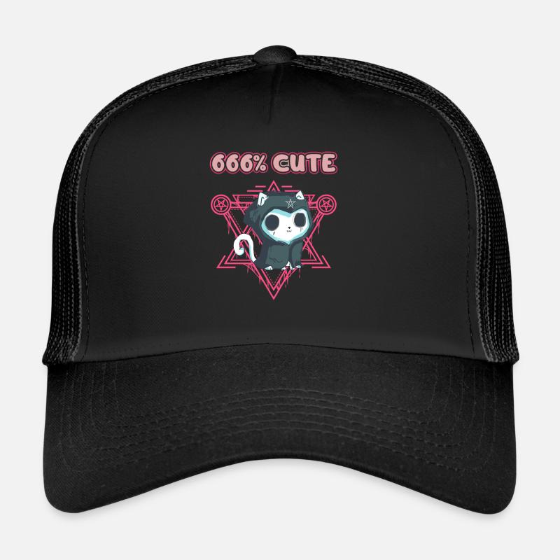 666% Mignon kawaii Satanic Goth Casquette trucker 
