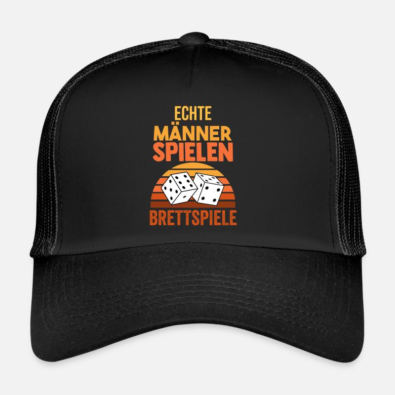 Brettspiele - Trucker Cap - Schwarz/Schwarz