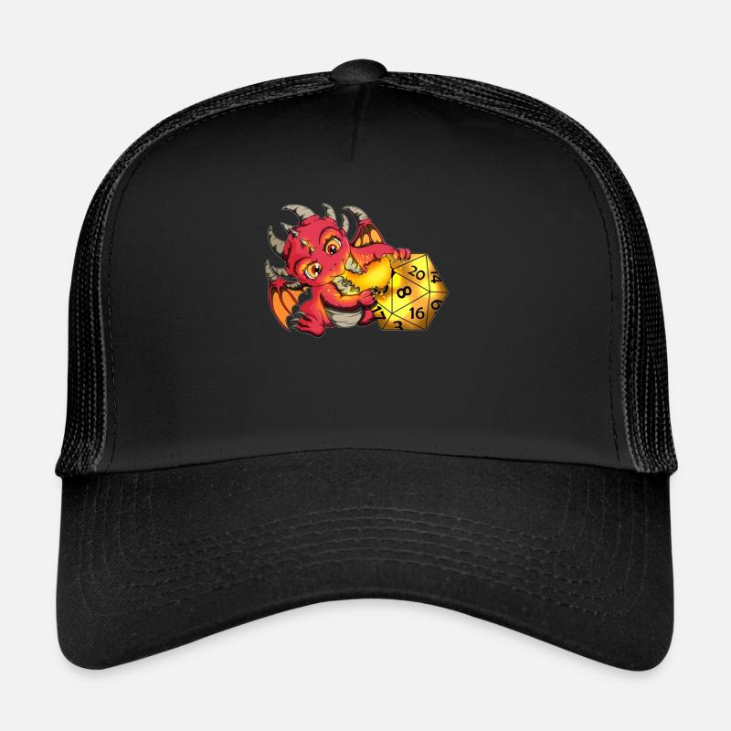 Computerspieldesign RPG Liebhaber Fan Drachenmotiv Trucker Cap