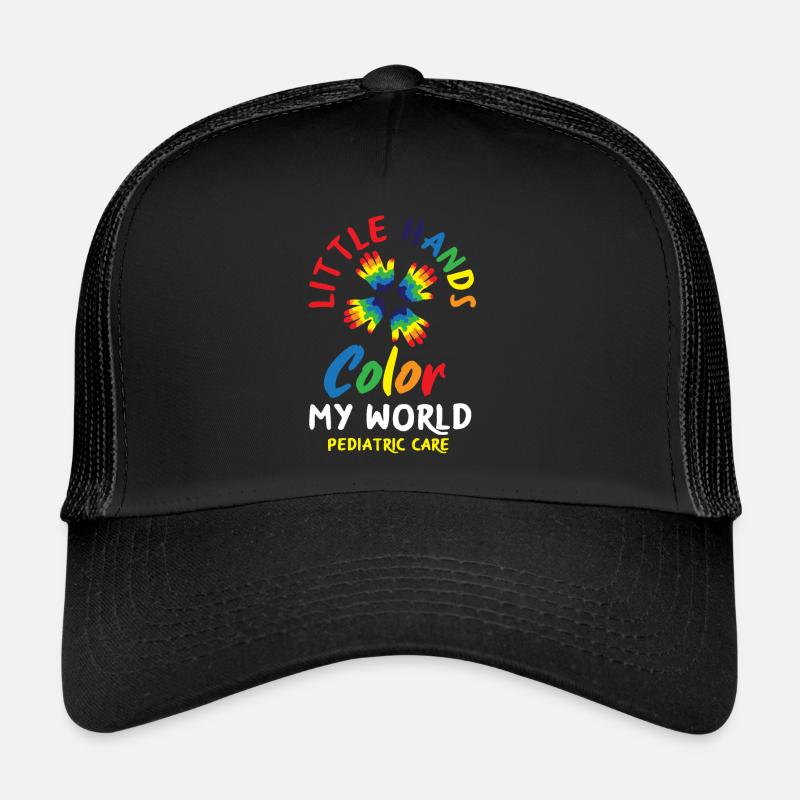 Kinderkrankenschwester Kinderkrankenpflegerin - Trucker Cap - Schwarz/Schwarz