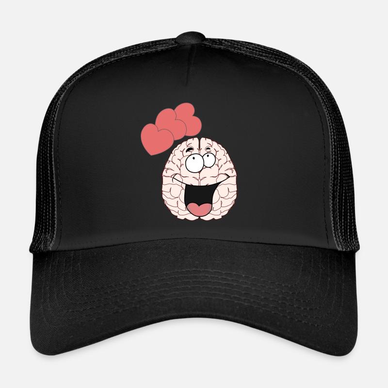 Brain Brain Feelings Love Partnership Valentine Trucker Cap