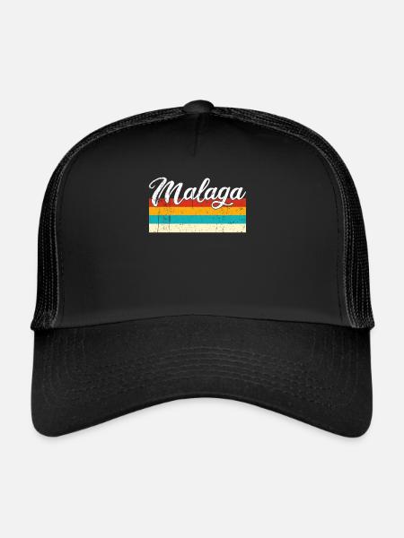 Malaga Rétro Vintage - Casquette trucker  - noir/noir - Devant