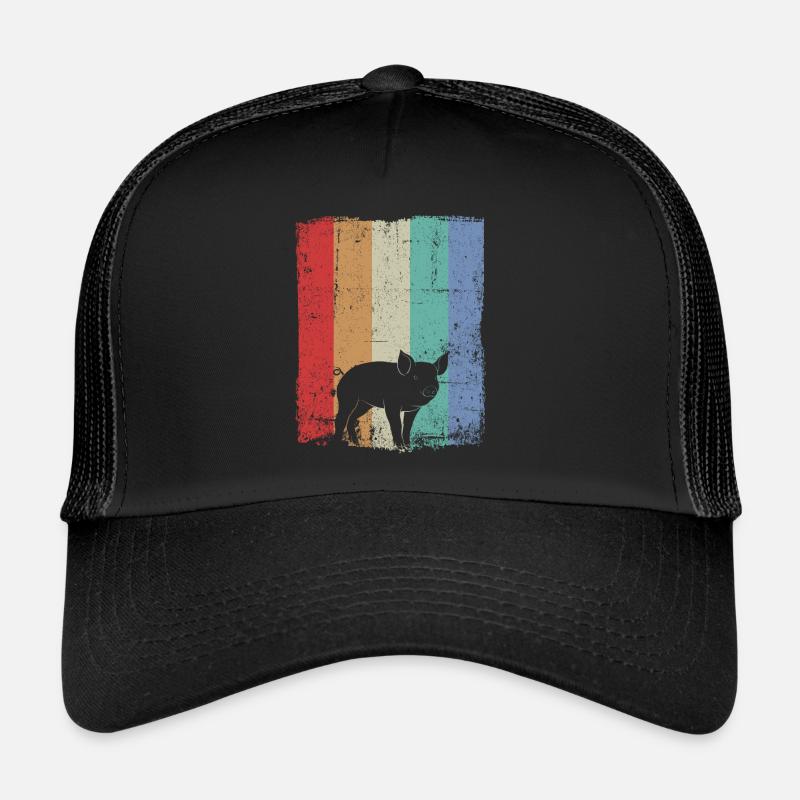 Schwein Schweine - Trucker Cap - Schwarz/Schwarz