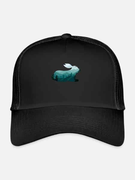 Lièvre - Casquette trucker  - noir/noir - Devant