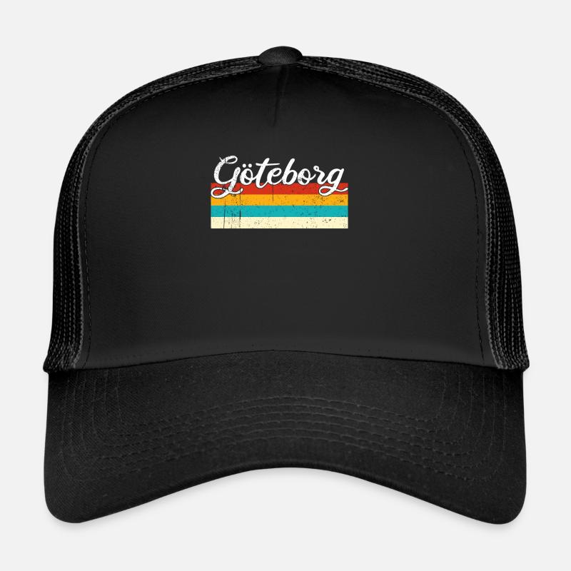 Göteborg Retro Vintage - Trucker Cap - Schwarz/Schwarz