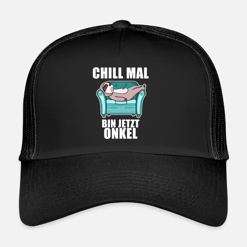 Neffe Onkel Geschenk - Trucker Cap - Schwarz/Schwarz