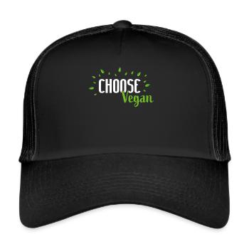 Vegan Vegan Vegan Veganism - Trucker Cap - black/black - Front