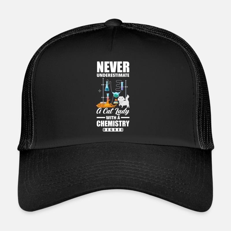 Drôle de chimiste étudiant en chimie Chat Casquette trucker 