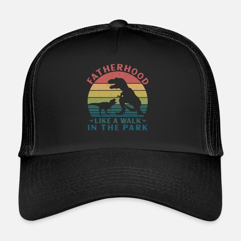 La paternité comme une promenade dans le parc - Casquette trucker - noir/noir