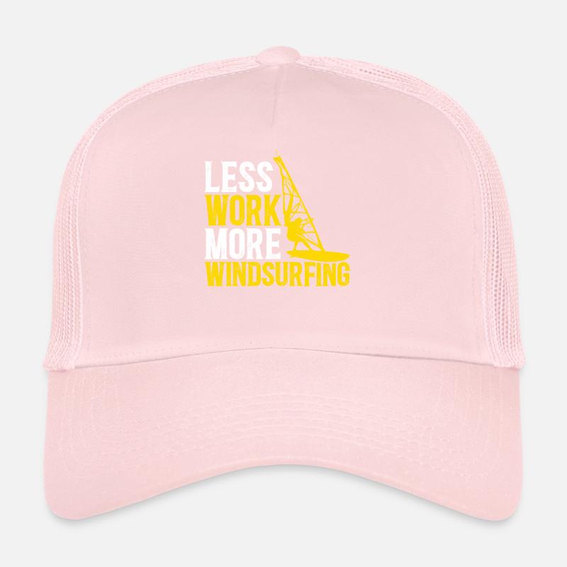 Less Work More Windsurfing Windsurfer Windsurf Trucker Cap
