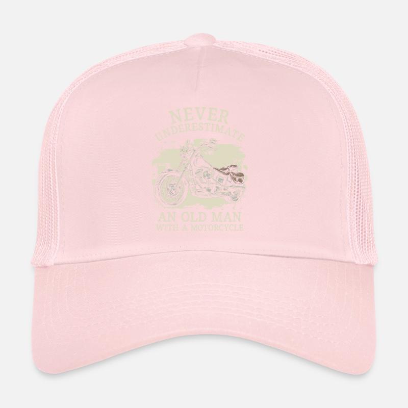 Never Underestimate An Old Man With A Motorcycle Trucker Cap