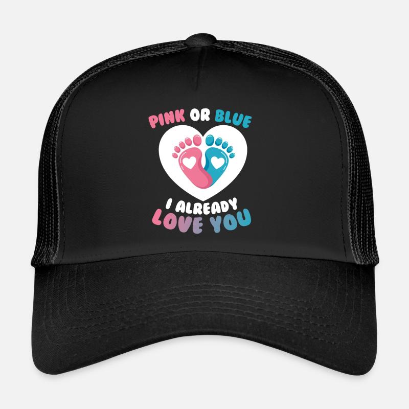 Schwangerschaftsparty Gender Reveal - Trucker Cap - Schwarz/Schwarz