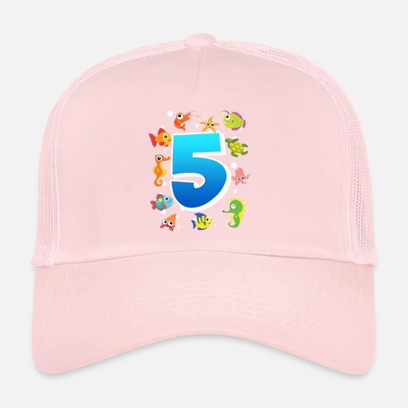 5th birthday boy 5 years Trucker Cap