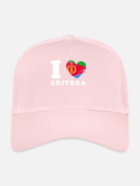 J’aime l’Erythrée - Casquette trucker  - rose pâle - Devant