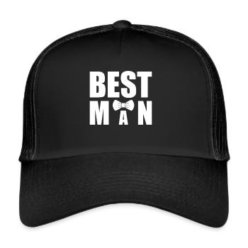 Best Man Gift JGA Party - Trucker Cap - black/black - Front