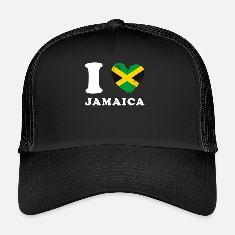 I love Jamaica - Trucker Cap - black/black