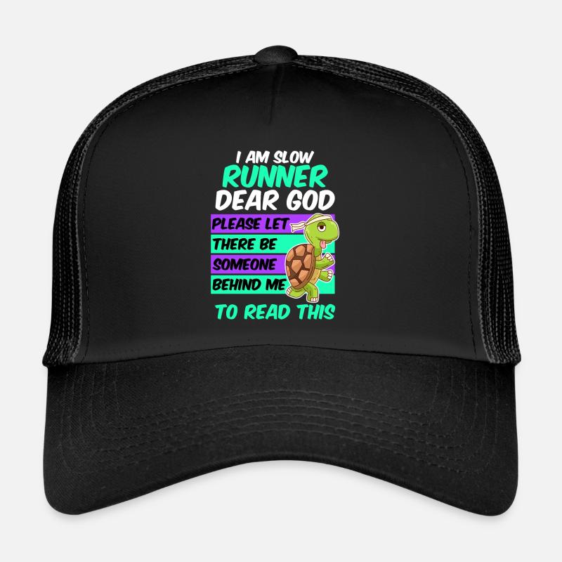 Coureur lent Marathon Semi-marathon Runner - Casquette trucker  - noir/noir