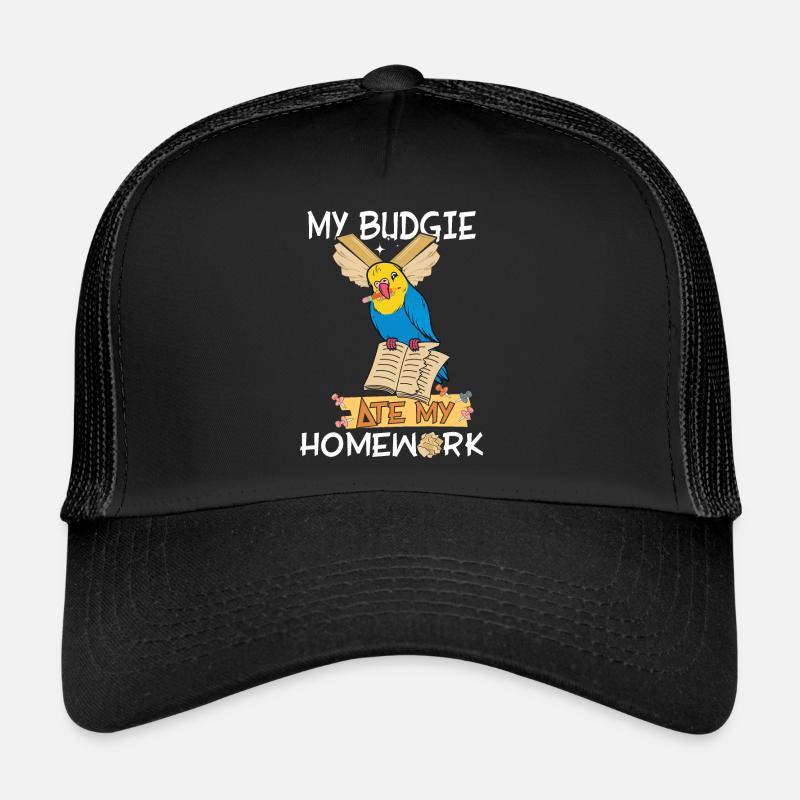 The budgie ate my homework Trucker Cap