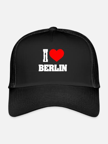 J’adore Berlin Capital Germany Cosmopolitan City - Casquette trucker  - noir/noir - Devant