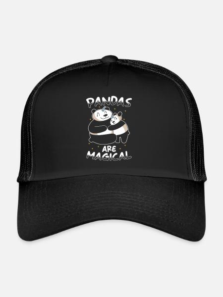 Panda Unicorn Panda - Trucker Cap - black/black - Front
