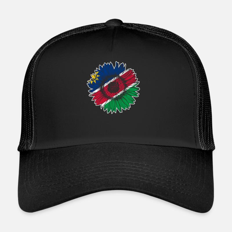 Namibia Flag Sunflower Trucker Cap