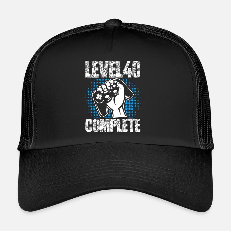 Niveau 40 Cadeau d’anniversaire complet 40 ans Casquette trucker 