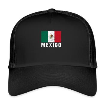 Mexico Flag Mexican - Trucker Cap - black/black - Front
