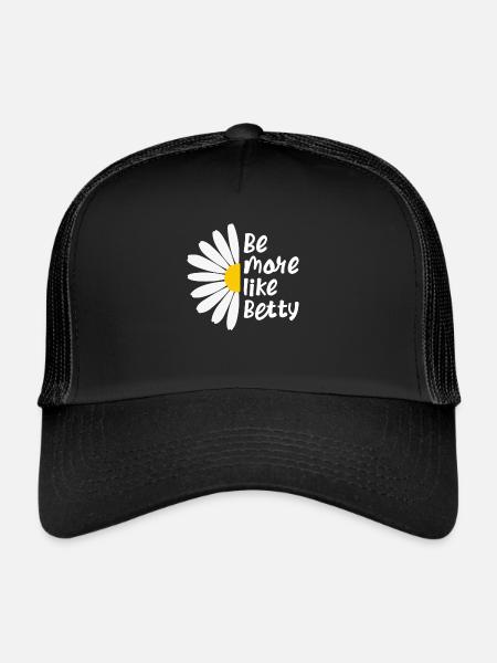 Citation amusante - Cadeau - Soyez plus comme Betty - Casquette trucker  - noir/noir - Devant