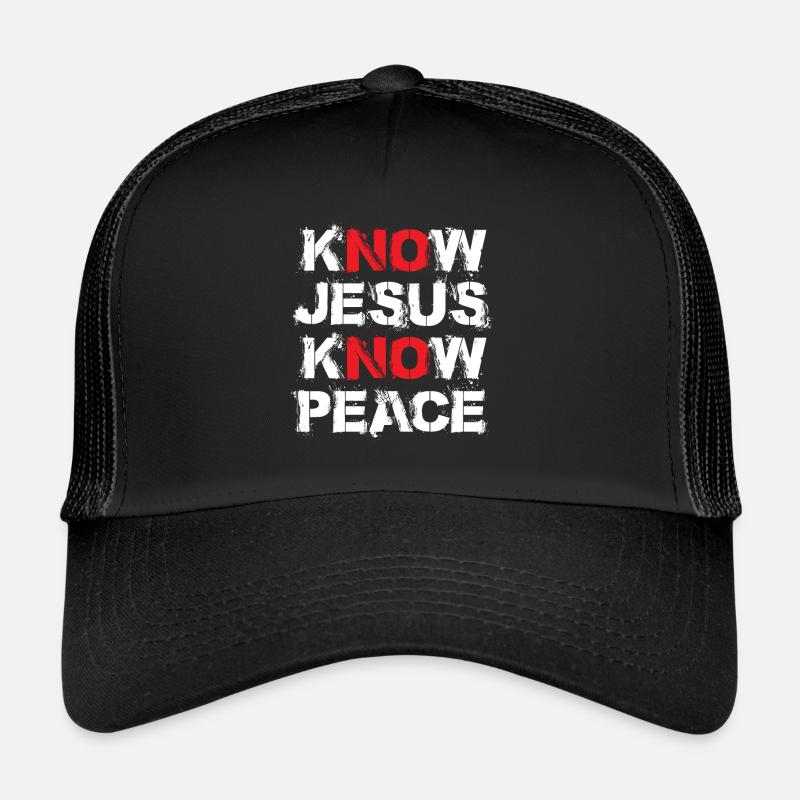 Know Jesus Know Peace - Trucker Cap - Schwarz/Schwarz
