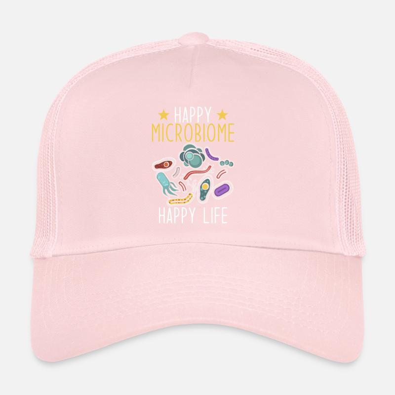 Microbiome disant Microbiome heureux Vie heureuse Casquette trucker 