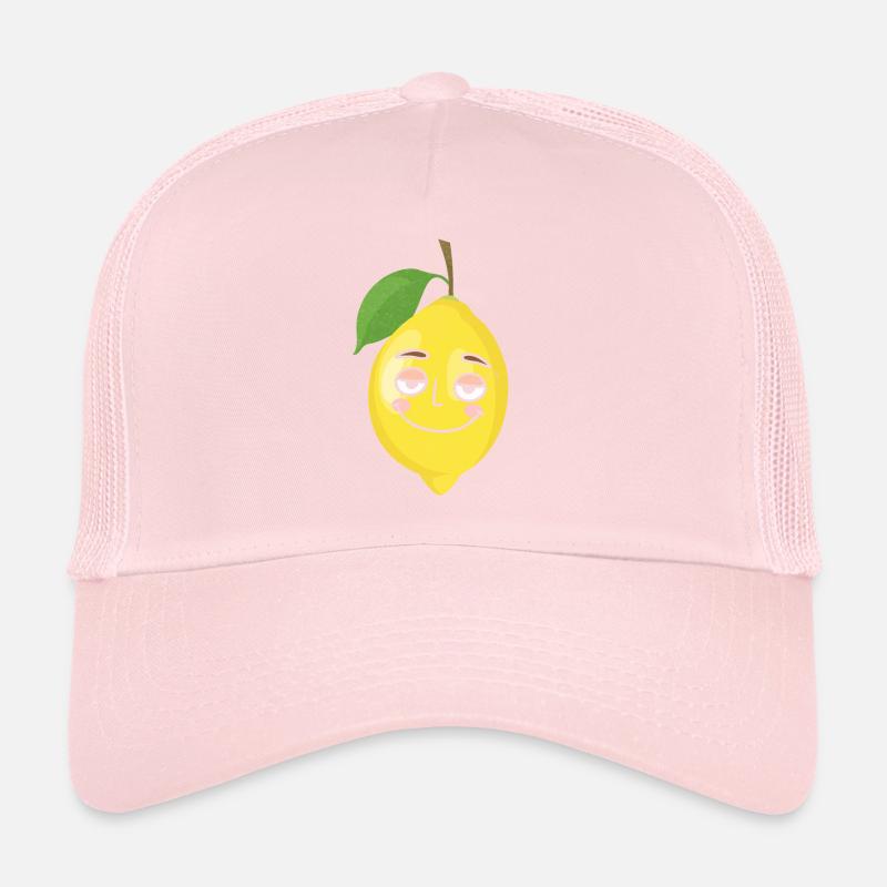 Lächelnde Zitrone Lustige Zitrone Früchte Trucker Cap