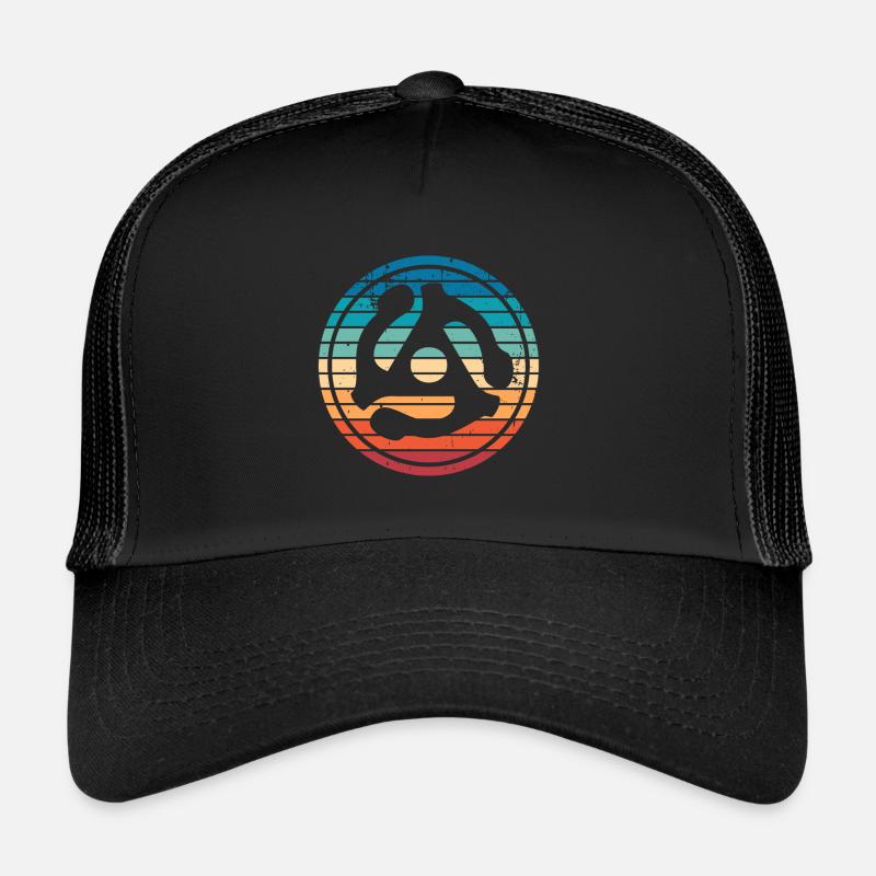45 Recording adapter Gift 60s 70s Music Gift Trucker Cap