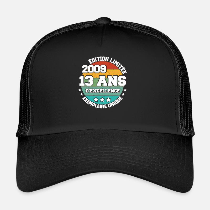 2009 13 Ans Edition Limitée 13 Ans D'excellence - Casquette trucker  - noir/noir