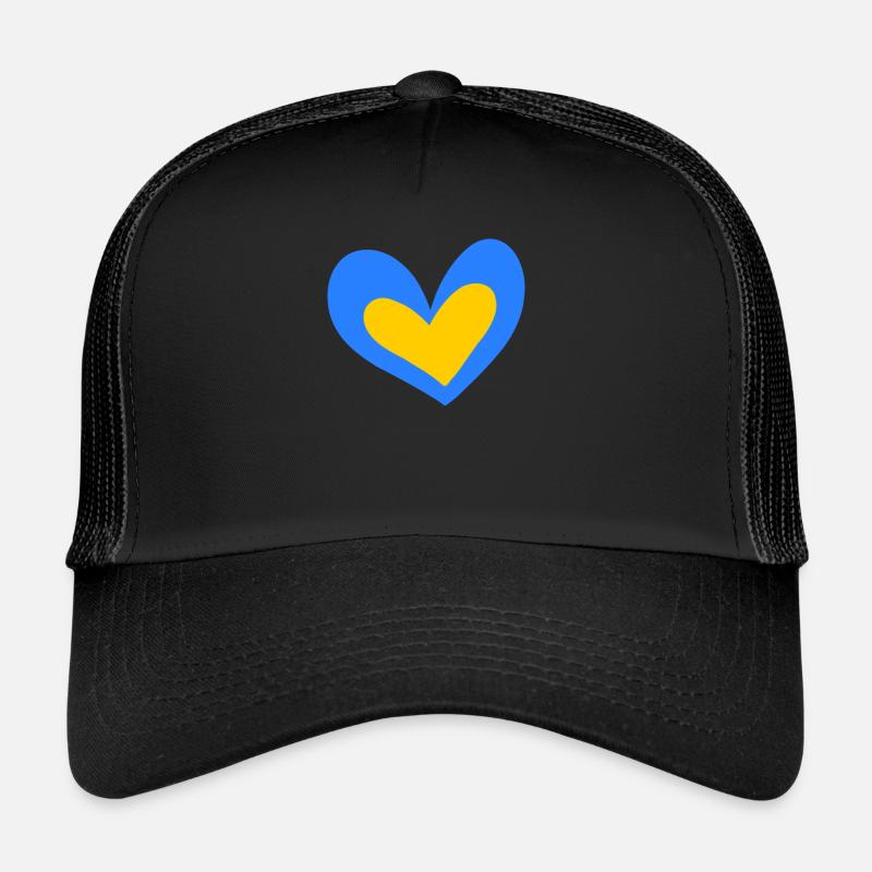 Ukraine Herz Trucker Cap