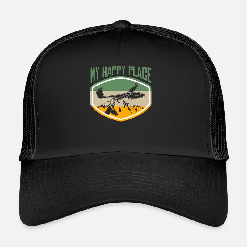 Planeur Planeur Planeur Planeur Planeur - Casquette trucker  - noir/noir