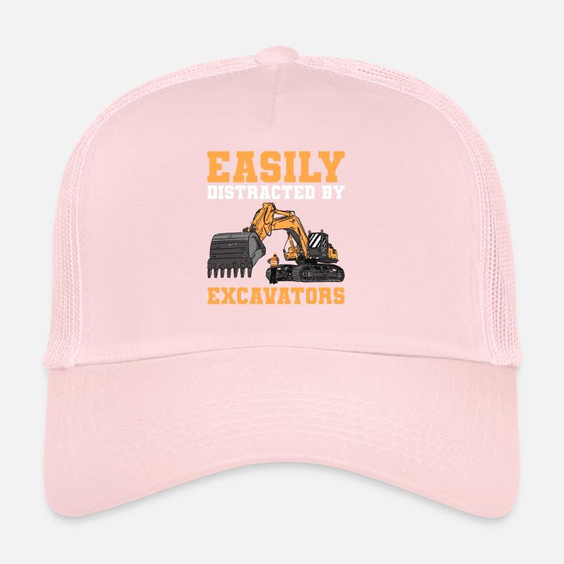 Easily Distracted By Excavators Excavator Trucker Cap
