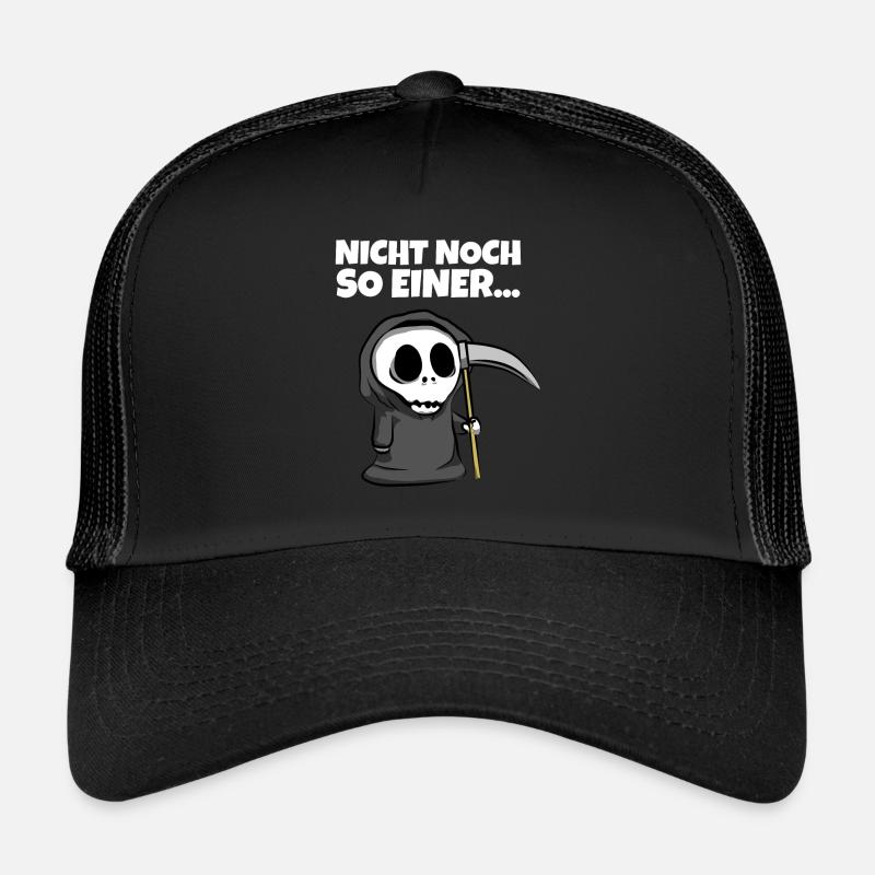 Nicht noch so einer... - Sensenmann Grim Reaper - Trucker Cap - Schwarz/Schwarz