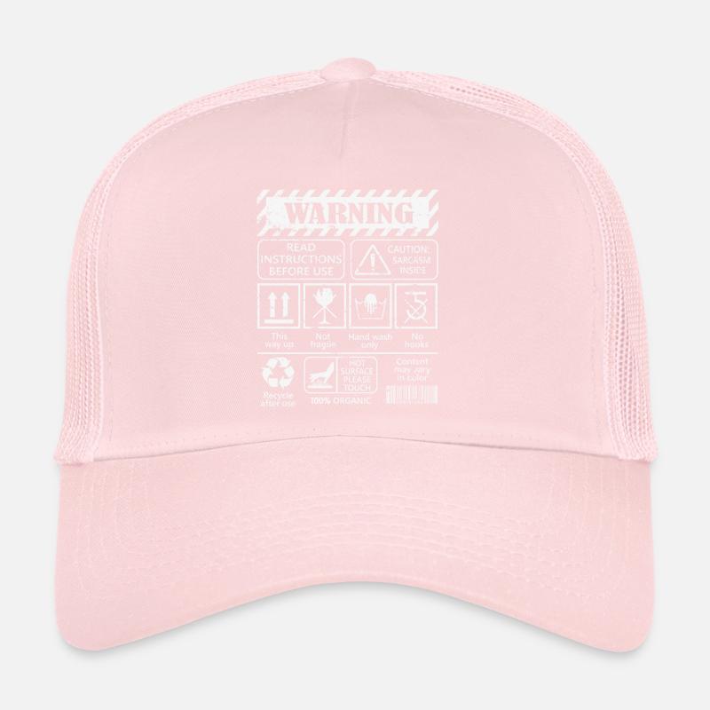 Instructions for Use - Warnings Humor and Sarcasm Trucker Cap