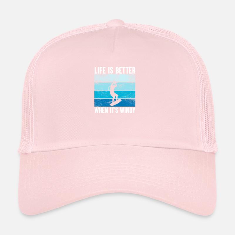 Kitesurf Rétro Kiteboard Kitesurfer Casquette trucker 