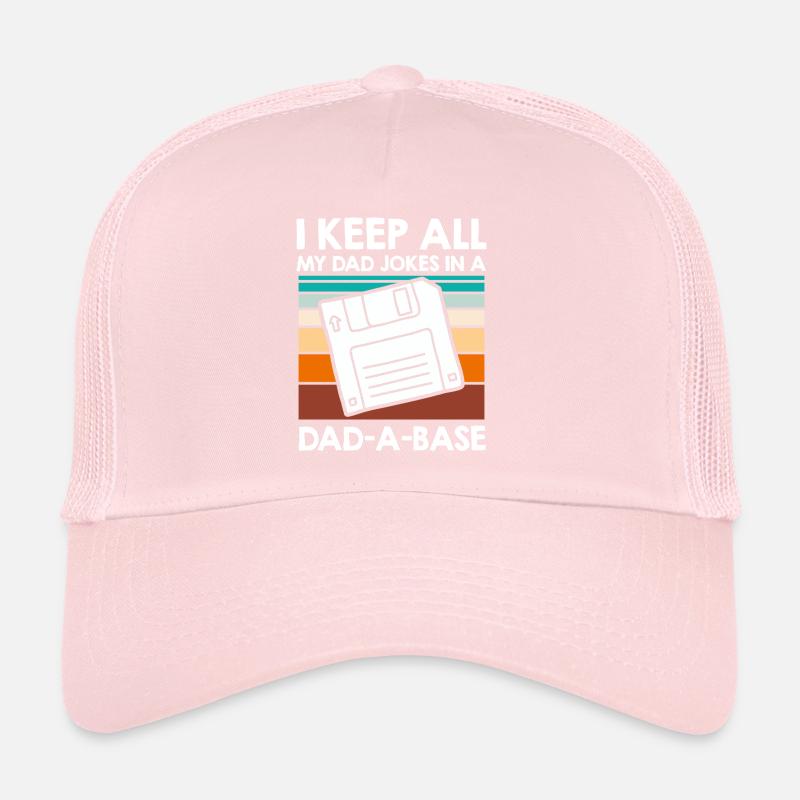 Keep my Jokes in a Dad-a-base Papa Witze Trucker Cap
