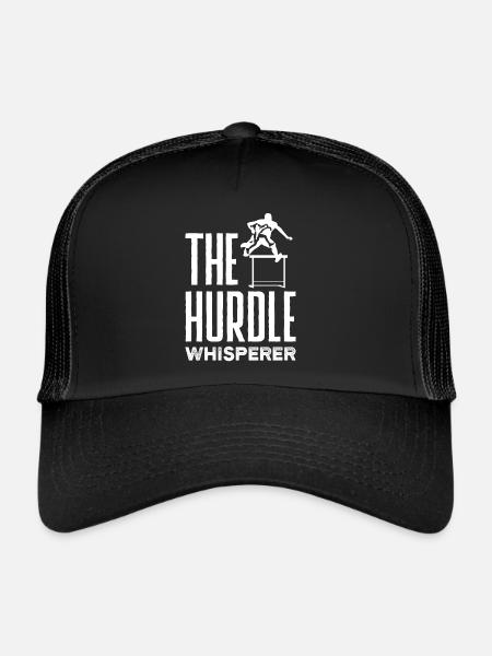 Course de haies Athlétisme Le - Casquette trucker  - noir/noir - Devant