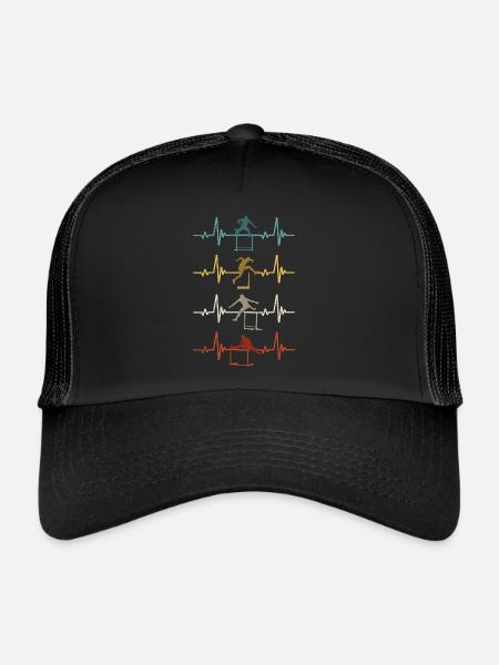 Course de haies Athlétisme Athlétisme - Casquette trucker  - noir/noir - Devant