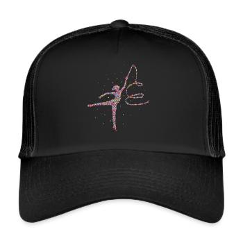 Rhytmische Sportgymnastik Bodenturnen - Trucker Cap - Schwarz/Schwarz - Vorne