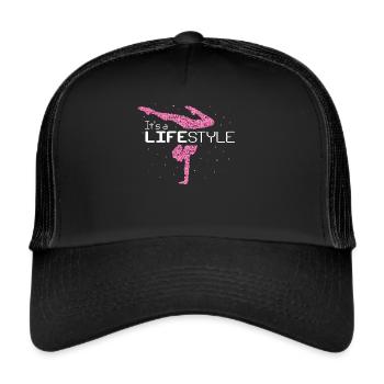 Gymnastics Floor Gymnastics Artistic Gymnastics Gymnast - Trucker Cap - black/black - Front