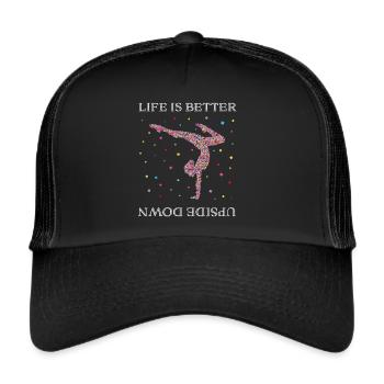 Gymnastique Handstand Gymnastique Acrobaties - Casquette trucker  - noir/noir - Devant