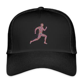 Jogger Läufer Sport Fitness Joggen - Trucker Cap - Schwarz/Schwarz - Vorne