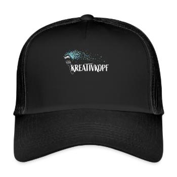 Künstlerin Kunst Kreative Kunstlehrerin - Trucker Cap - Schwarz/Schwarz - Vorne